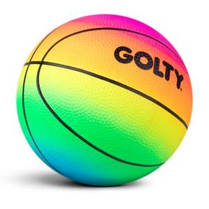 Baloncesto de juguete arcoíris de PVC para niños de 8,5 pulgadas - Product Image 2
