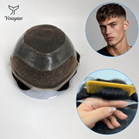 Sistema Capilar Masculino con Ondas Sueltas, 120% de Densidad, Base de PU Ancha, Línea de Cabello Natural, Postizo Hecho a Mano para Uso Diario
