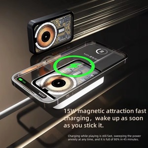 Power Bank Magnetico di Alta Capacità e Qualità con Logo, 10000mAh, Cavi Integrati, Ricarica <span class=keywords><strong>Wireless</strong></span>, Display LED per <span class=keywords><strong>Cellulari</strong></span> - Product Image 3