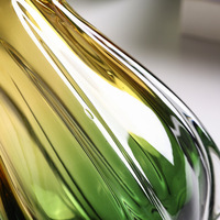 Vase en verre de couleur dégradée luxueux, vase hydroponique de bureau haut de gamme, vase créatif