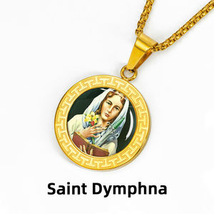 Liontin Penyembuhan Inspirasi Saint Dymphna GIVELUCK, Perlengkapan Toko Suvenir Perjalanan - Product Image 6