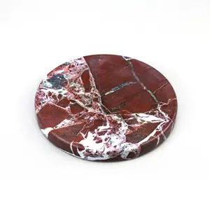 Coaster de mármore de borracha personalizado, vermelho levanto de mármore com cortiça