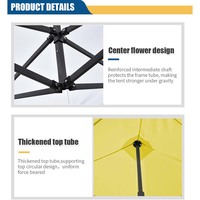 Gazebo Plegable Resistente al Agua y a los Rayos UV, con Estructura de Acero y Toldo de Poliéster, Móvil, para Exteriores, Directo de Fábrica