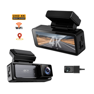 กล้องติดหน้าและหลังรถยนต์ระบบ WiFi 4K เลนส์คู่กล่องดำพร้อมหน้าจอ LCD รับประกัน1ปี - Product Image 1