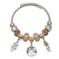 Nouveau Bracelet Breloque Perlé DIY Style Européen et Américain, Multi-éléments en Acier Inoxydable, Alliage de Cuivre, Plaqué Or 14K, Unisexe