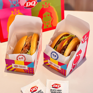 Caja de Papel Personalizada para Alimentos, Caja Plegable Pequeña de Cartón para Hamburguesas, Papas Fritas, Sándwiches, Caja para Llevar con Logotipo Impreso - Product Image 4