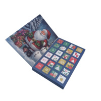 Calendrier de l'Avent de Noël 24 Jours, Boîte Cadeau Écologique en Papier, Finition Mate, Logo Gaufré, Cadeaux de Fête