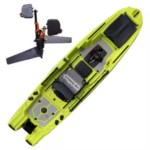 Nuevo <span class=keywords><strong>Kayak</strong></span> de Pedal de 12 Pies con Casco de Polietileno, Motor de Propulsión <span class=keywords><strong>para</strong></span> una Persona con Escotillas Grandes <span class=keywords><strong>para</strong></span> <span class=keywords><strong>Surf</strong></span> y Pesca en Ríos - Product Image 6