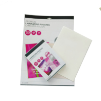 75mic 80mic 125mic a4 papier laminé feuille laminado film papeterie film de plastification taille personnalisée épaisseur pochettes de plastification