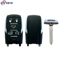 HTC KEYS D-odge Ram C-hrysler 433mhz 4a Çipli 5+1 Düğmeli Akıllı Anahtar, D-odge FCC: OHT-4882056 için Uzaktan Kumandalı Anahtar