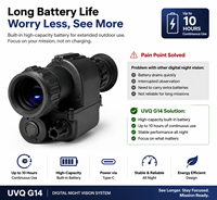 Monoculaire de vision nocturne portable à très faible luminosité, capteur 1 pouce, détection 1 km, résolution 800x600, 100 FPS pour la chasse et l'observation de la faune UVQ