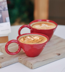 Tazas de Café de Cerámica de Lujo, Taza de Café de Cerámica con Logotipo, Taza de Café de 6 oz con Asa Grande, Bonito Regalo <span class=keywords><strong>para</strong></span> tus Amigos - Product Image 5