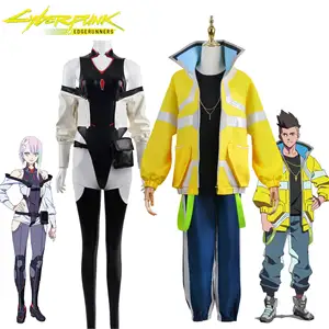 Anime Cyberpunk: edgerunner-David/Lucy Costume Cosplay giacca tuta con parrucca Costume di Halloween per donna uomo