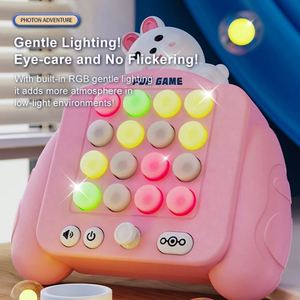 New Quick Push Game Light Warfare Handheld Speed Push Game <b>Console</b> Puzzle Level Whack-a-mole Decompression Press Toy for Kids - Product Image 4
