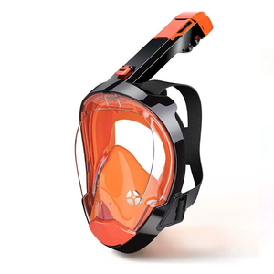 <span class=keywords><strong>Masque</strong></span> de Plongée Intégral avec Vue Panoramique à 180 Degrés, Étanche et Anti-Buée, Jupe en Silicone Souple pour Adulte et Enfant - Product Image 1