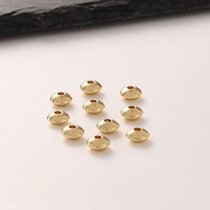 Cuentas planas chapadas en oro de 18K con diseño de ábaco y platillo volador, cuentas sueltas para accesorios de joyería hechos a mano DIY - Product Image 6