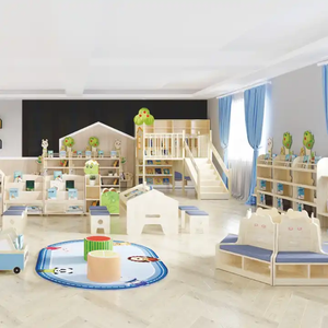 Ensemble de mobilier <span class=keywords><strong>d</strong></span>'école maternelle en plastique et bois pour enfants, <span class=keywords><strong>matériel</strong></span> de garderie Montessori, fournitures pour la maternelle et la crèche - Product Image 2