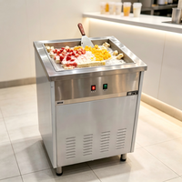 Staande commerciële machine voor gefrituurde ijsrollen, duurzaam frame voor productie in grote dessertzaken