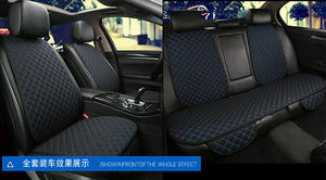 Housse de siège de voiture universelle en PU respirant de <span class=keywords><strong>luxe</strong></span> à motif diamant, protection intégrale pour l'intérieur de la voiture, 2 pièces - Product Image 5