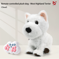RC Plüschtiere Hund Kuscheltier Ferngesteuertes Plüsch-Roboter-Hundespielzeug Teddy-Hund Puppenspielzeug Lernspielzeug für Kinder