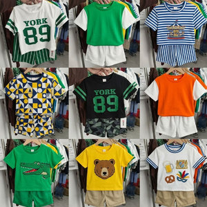 Vêtements d'été décontractés pour enfants, garçons et filles, ensembles de styles variés avec imprimés de dessins animés, vente en gros - Product Image 6