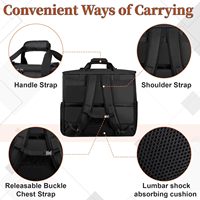 Portable Gaming Backpack for Desktop PCs Large Carrying Case for Mainframe Chassis Compatible Keyboard Mouse Bag