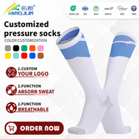 Chaussettes de compression personnalisées pour infirmières, soutien gradué, anti-fatigue, semelle coussinée, respirantes, tricotées, pour le travail, les équipes, OEM, vente en gros, genouillères
