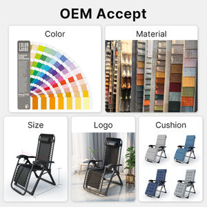 Fauteuil inclinable de loisirs au design moderne, style corde tressée, coussin 3D, chaise zéro gravité avec services personnalisés - Product Image 4