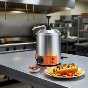 Dispensador de Queso Eléctrico Comercial de 2.3 Qt, Acero Inoxidable, Temperatura Ajustable, Calentador de Queso para Nachos - Product Image 2