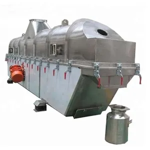 Horizontal desiccated coconut meat copra vibrating fluid bed dryer machine for drying coconut