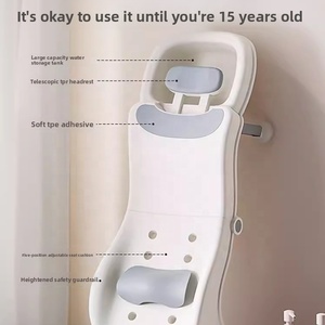 Chaise pliante en plastique pour le bain des bébés et des tout-petits, siège inclinable pour le lavage des cheveux, ensemble de bain pour nouveau-nés - Product Image 4