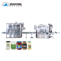 Machine de remplissage automatique de mayonnaise de vinaigrette à piston servo à 12 têtes et ligne de machine de capsulage de vis pneumatique rotative