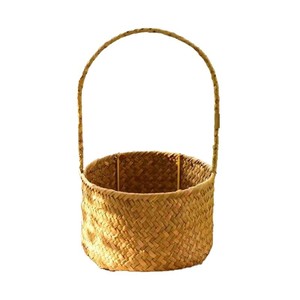 Handmade Rattan Flower <b>Basket</b> Woven Straw Plant Holder Home Decoration Gift <b>Basket</b> - Product Image 4