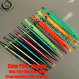 ORJD Venta al por mayor/al por menor 100g 150g 200g 250g 300g 400g 500g Señuelo luminoso de jigging lento para agua salada con colores craquelados - Product Image 4
