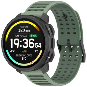 Correa de Silicona para Reloj <span class=keywords><strong>Suunto</strong></span> Nautic S <span class=keywords><strong>Vertical</strong></span> 2/RACE 2 S/Run Smartwatch, Correa Deportiva de Repuesto con Rayas Horizontales de Doble Color - Product Image 6