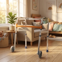 Déambulateur pédiatrique en alliage d'aluminium pour enfants, réglable en hauteur, léger, pliable, aide à la marche médicale pour les enfants à domicile