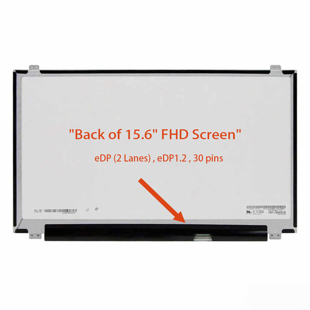 LP156WFC-SPP1 Laptop Screen 15.6" FHD 16:9 IPS Matte Non-Touch LCD Panel 30Pin EDP1.2 2-Lane HBR1 250 Nits 60Hz Business Use