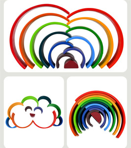 Puzzle 3D per Bambini EMA, Gioco di Logica Creativa, Torre Pieghevole, Blocchi da Costruzione Arcobaleno, Set Giocattoli Educativi Sensoriali - Product Image 2