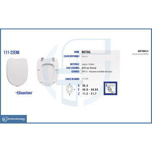 Cubierta de Asiento de Inodoro EOS Vaso Mistral Premium Copriwater para Mayor Comodidad en el Baño - Product Image 2