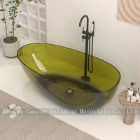 Baignoire en résine transparente multicolore/Baignoire en pierre artificielle Baignoire transparente