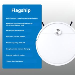 Aspiradora Robótica con Control Remoto, Control por Aplicación, Construcción de Plástico Ecológico, Barrido Totalmente Automático con Giroscopio, para Hoteles - Product Image 2