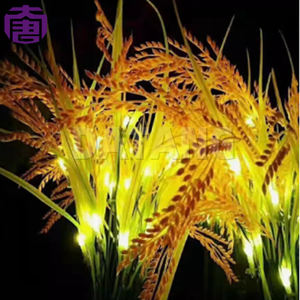 Lámpara Decorativa LED con Forma de Espiga de Trigo Dorada Natural, con Energía Solar, Regulable, para Interiores/Exteriores, IP65, Iluminación Festiva Navideña - Product Image 3