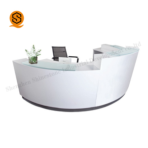 Nuovo disegno informazioni contatore man-made pietra semi cerchio reception contatore per il salone - Product Image 4