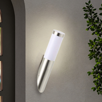 Fuente de Luz Reemplazable, Tira Larga, Bombillas E27 LED, Lámpara de Pared para Exteriores, Uso en Caminos y Jardines, Sensor PIR Seleccionable, Resistente al Agua