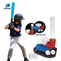 Lanceur de balles automatique à piles pour lancer le baseball avec angle réglable, parfait pour l'entraînement au bâton en arrière-cour