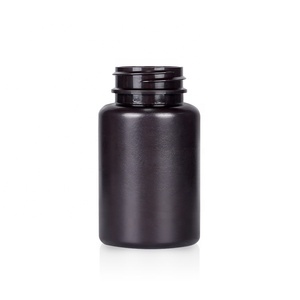 Custom Matte Black HDPE Medicine <b>Bottle</b> 100ml 120ml 150ml <b>200ml</b> Vitamin Pill Container Child Resistant Metallic Cap BPA Free - Product Image 5