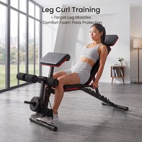 Banc de musculation multifonctionnel réglable pour la maison, banc d'entraînement complet pour le corps avec bandes de résistance, équipement d'entraînement de force