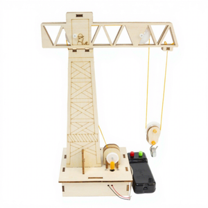 ערכת עשה זאת בעצמך של מגדל עגורן עם שלט רחוק, ערכת STEM, דגם עץ, הרכבה ידנית, חומר לניסוי מדעי לילדים, פרויקט לבית הספר - Product Image 1