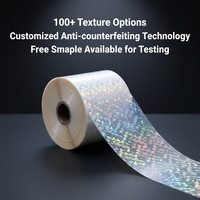 Rouleaux de feuille transparente holographique laser pour marquage à chaud, feuille PET pour emballage de boîtes cadeaux de tabac, écologique