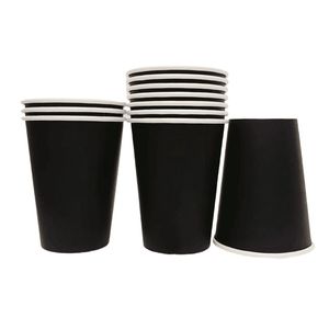 Customizable Disposable Elegant Patterns Paper Cups PE Laminated Single 3/4/5/6/7/8/9/10/12/16/20/22oz Capacity Custom Logo